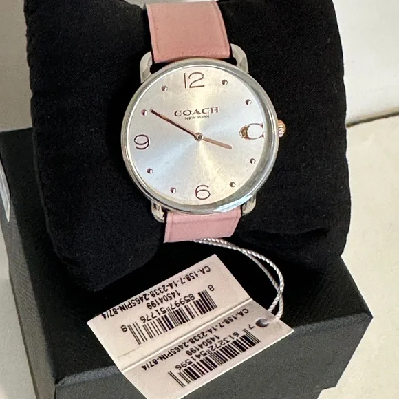 Coach Pink Leather Strap Watch - Picture 5 of 10